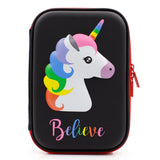 HARDTOP PENCIL CASE - CUTE UNICORN EMBOSSED