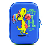 HARDTOP PENCIL CASE - BASKETBALL DINOSAUR EMBOSSED