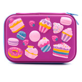 HARDTOP PENCIL CASE - CAKE & ICE CREAM FAMILY EMBOSSED