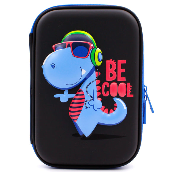 HARDTOP PENCIL CASE - BE COOL DINOSAUR EMBOSSED