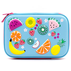 HARDTOP PENCIL CASE - FRUITS FAMILY EMBOSSED