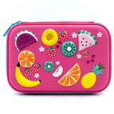 HARDTOP PENCIL CASE - FRUITS FAMILY EMBOSSED