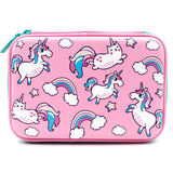 HARDTOP PENCIL CASE - PINK FLYING UNICORNS & CATS