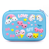 HARDTOP PENCIL CASE - LOVE UNICORNS EMBOSSED