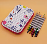 HARDTOP PENCIL CASE - WHITE STATIONERY FAMILY